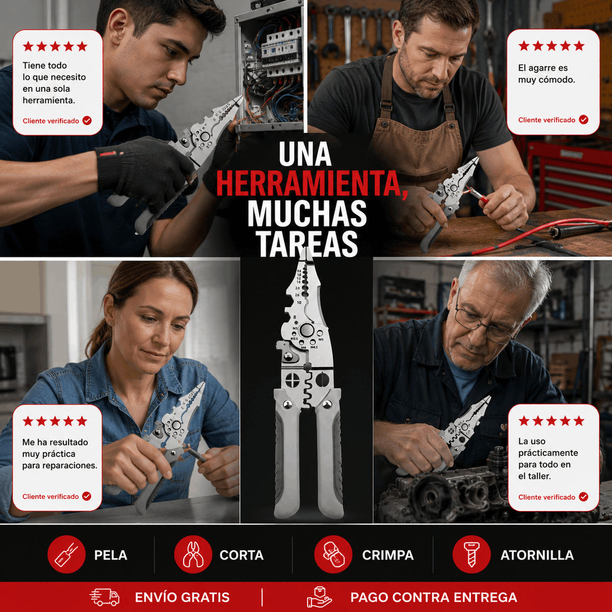 FixPro™ | Alicate Pelacables Multifunción
