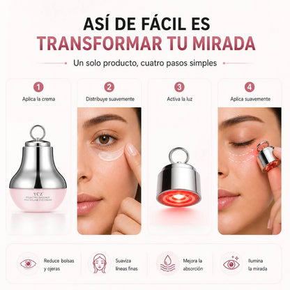 🧴 YCZ Eye Cream | Tratamiento Antiedad, Masaje y Luz Roja