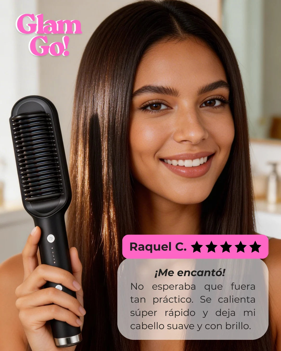 🎀  GlamGo!™ | Cepillo Alisador