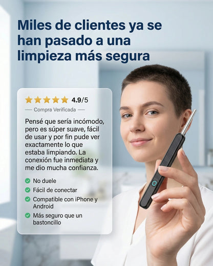 EarVision Pro™ – Limpieza Inteligente con Cámara HD