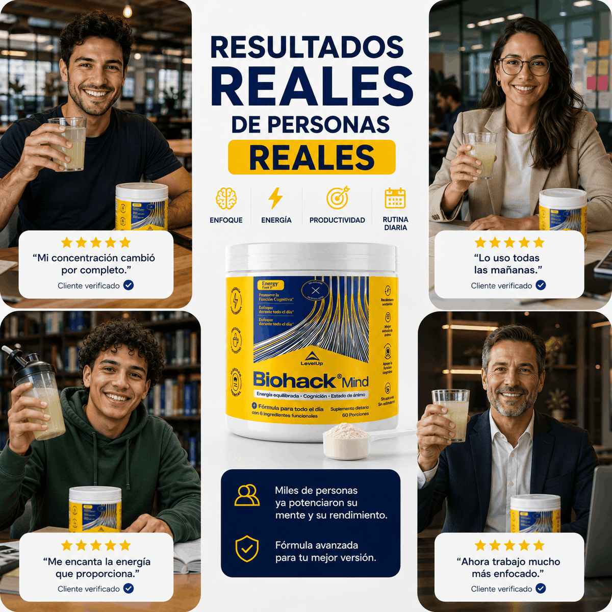 LevelUp | Biohack Mind Suplemento Neuronal
