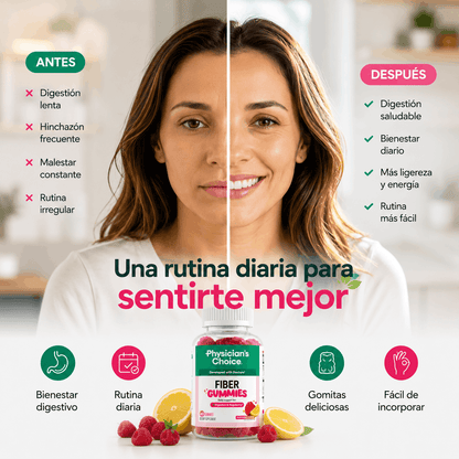 Physicians Choice | Gomitas de Fibra – 60 Cápsulas