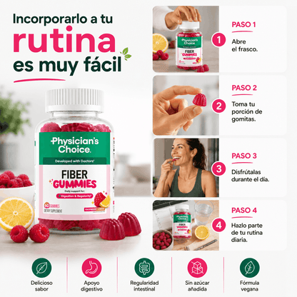 Physicians Choice | Gomitas de Fibra – 60 Cápsulas