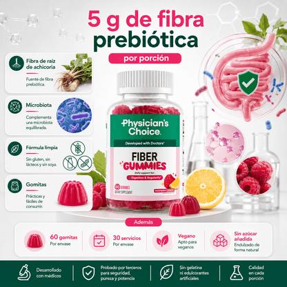 Physicians Choice | Gomitas de Fibra – 60 Cápsulas