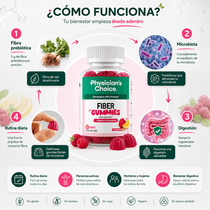 Physicians Choice | Gomitas de Fibra – 60 Cápsulas
