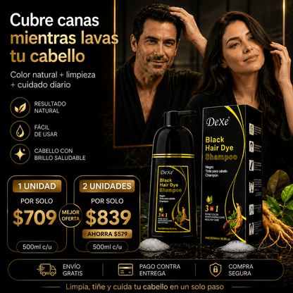 Dexe® Shampoo | Cobertura Profesional de Canas