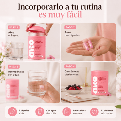 URO® | Probióticos Vaginales - 60 Cápsulas