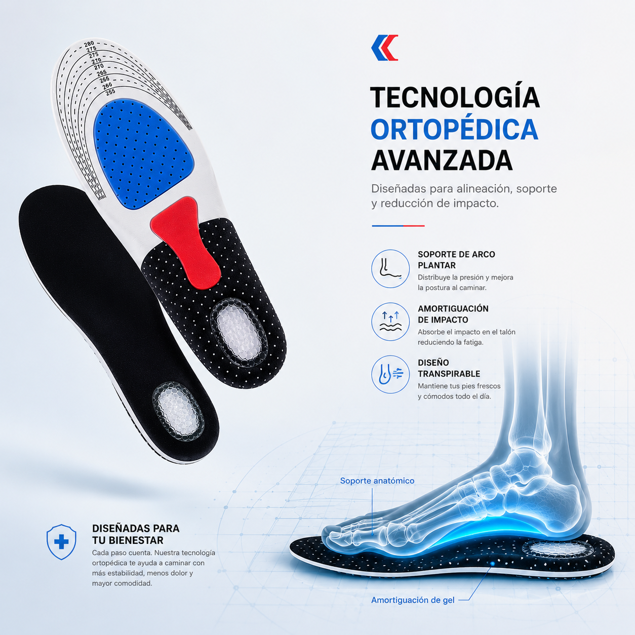 PISAMAX™ | Plantilla Ortopédica de Gel