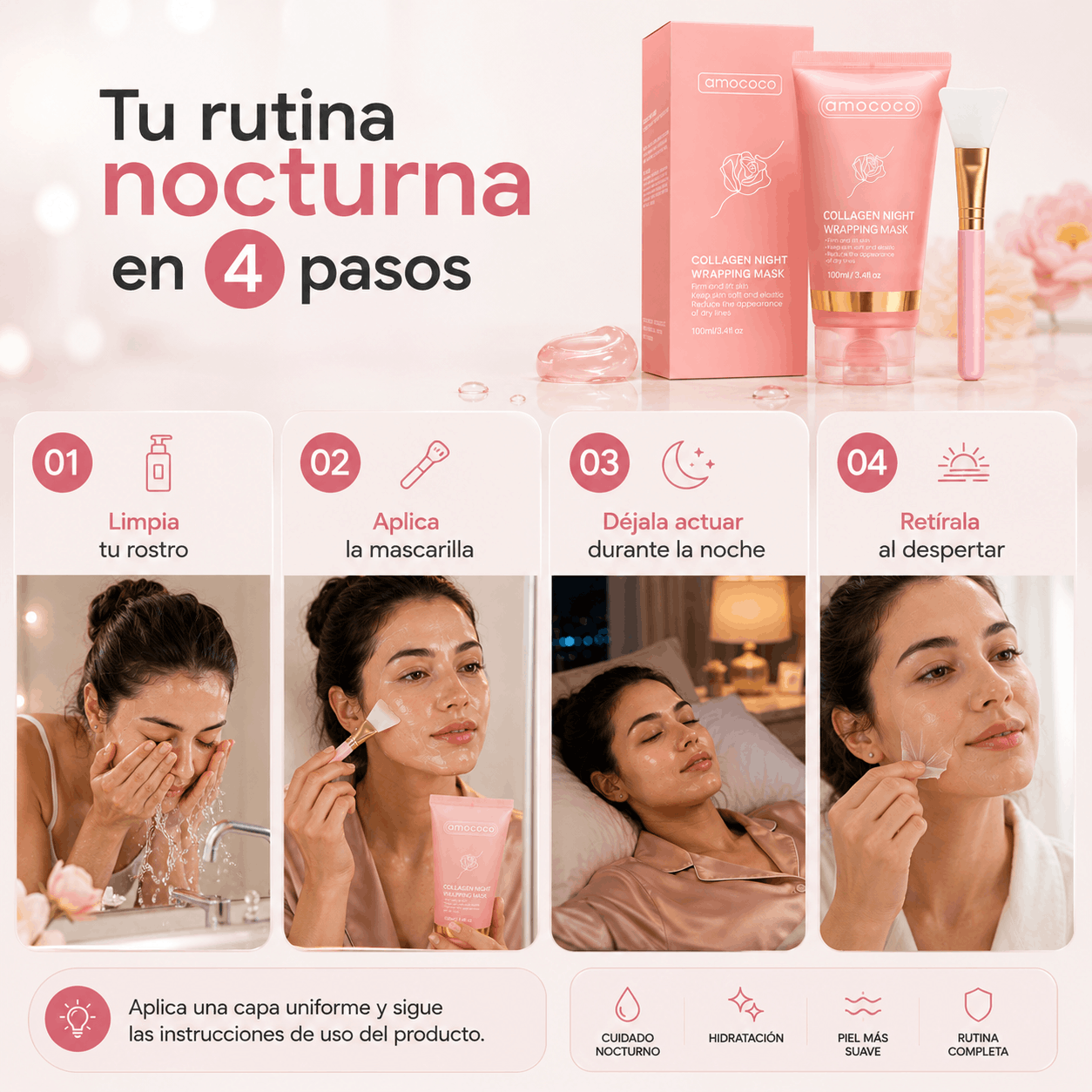 Amococo | Mascarilla Nocturna de Colágeno