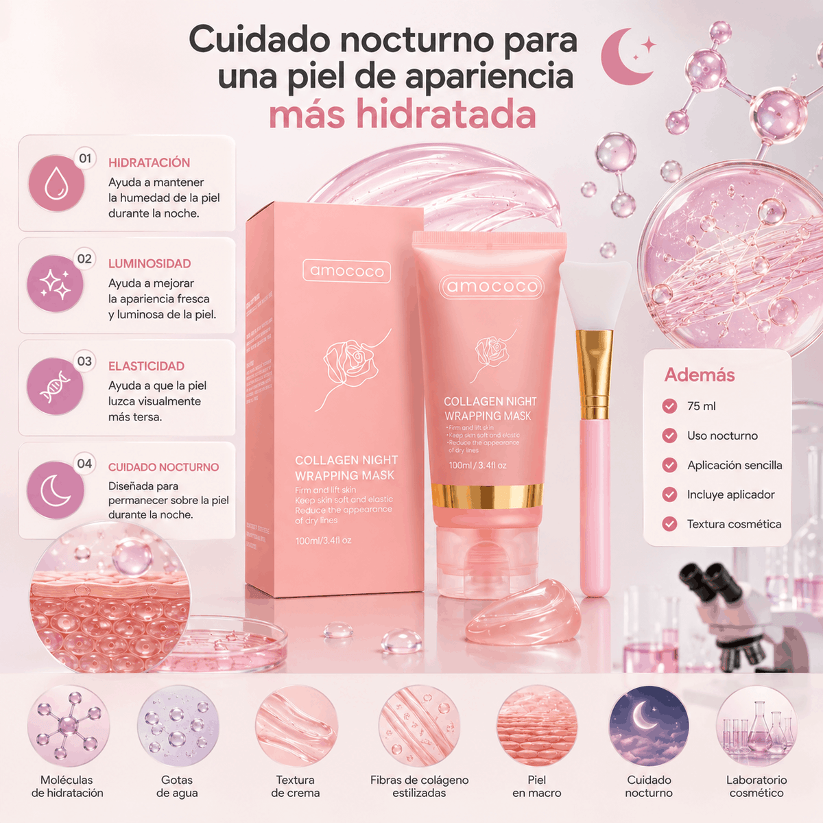 Amococo | Mascarilla Nocturna de Colágeno