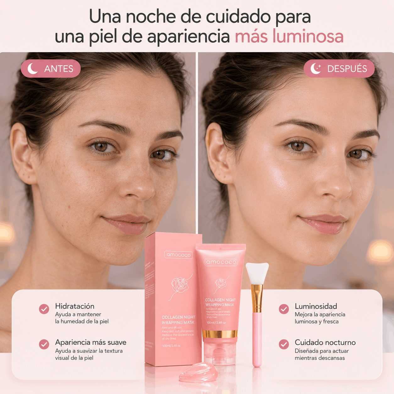 Amococo | Mascarilla Nocturna de Colágeno