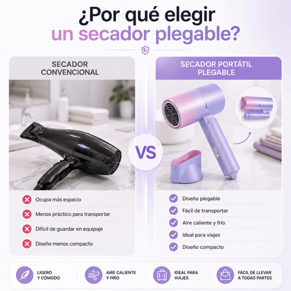 LumiAir™ | Secador de Cabello Plegable