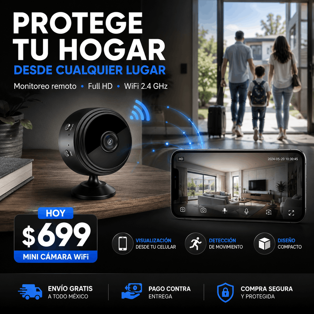 VisionPro A9™ | Mini Cámara WiFi HD