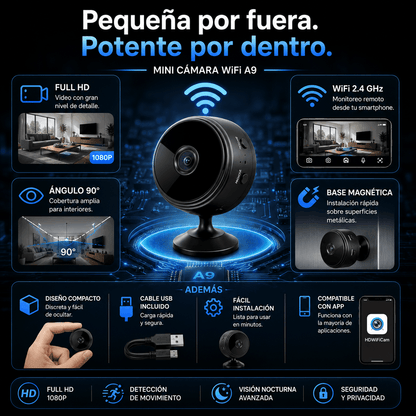 VisionPro A9™ | Mini Cámara WiFi HD