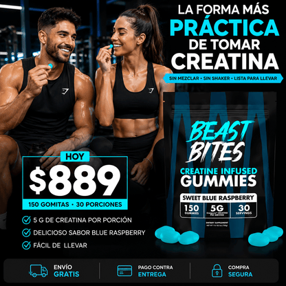 BEAST BITES – Creatina en Gomitas