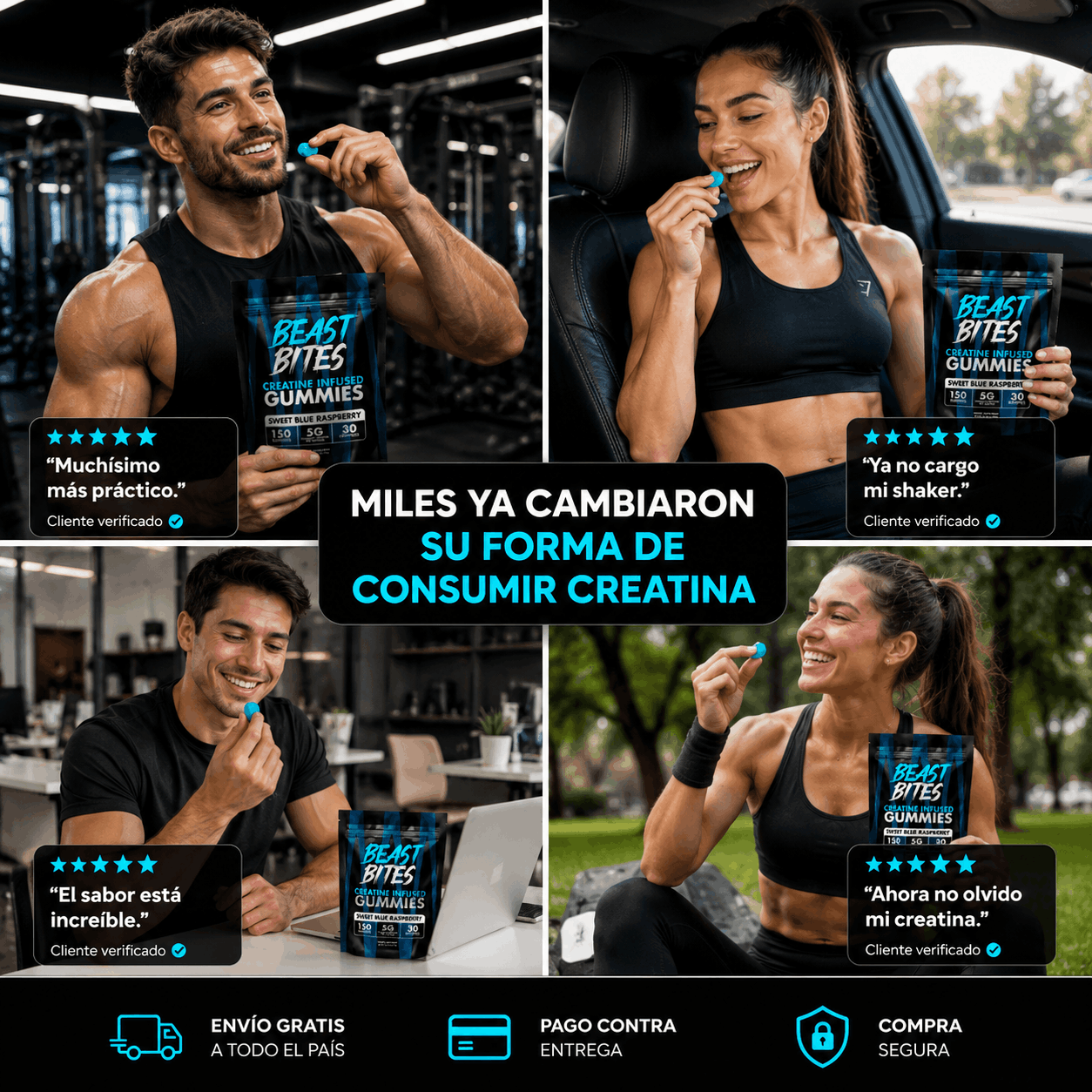 BEAST BITES – Creatina en Gomitas