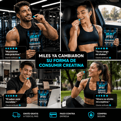 BEAST BITES – Creatina en Gomitas