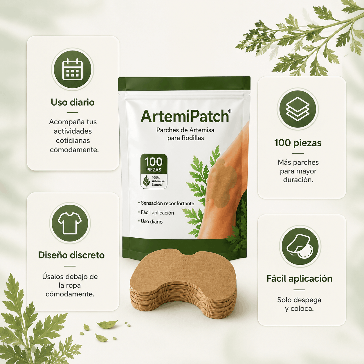ArtemiPatch™ | 100 Parches para Rodillas y Articulaciones