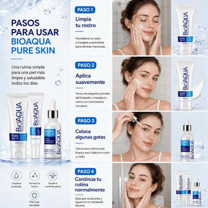 BIOAQUA Pure Skin | Set Antiacné de 3 piezas