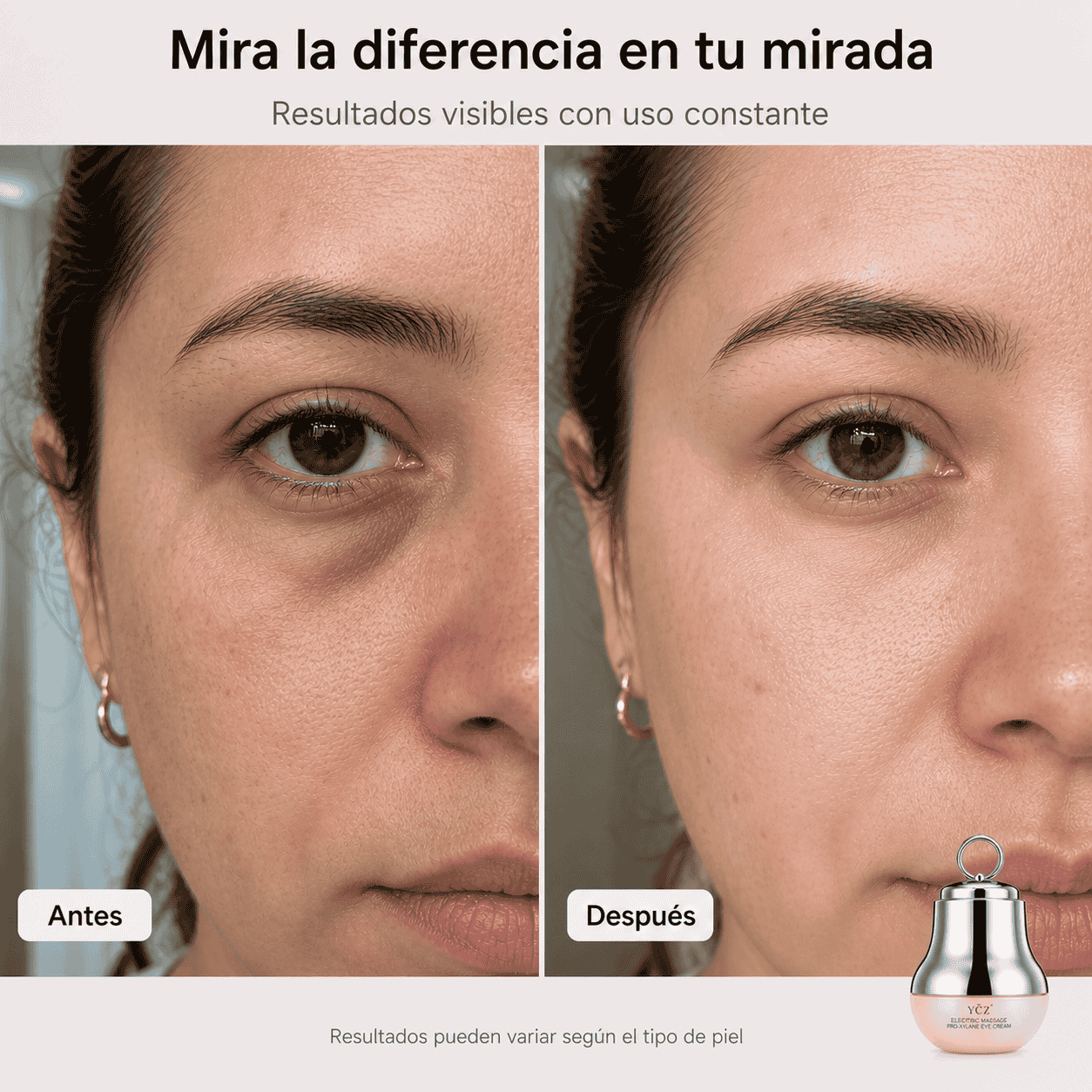 🧴 YCZ Eye Cream | Tratamiento Antiedad, Masaje y Luz Roja