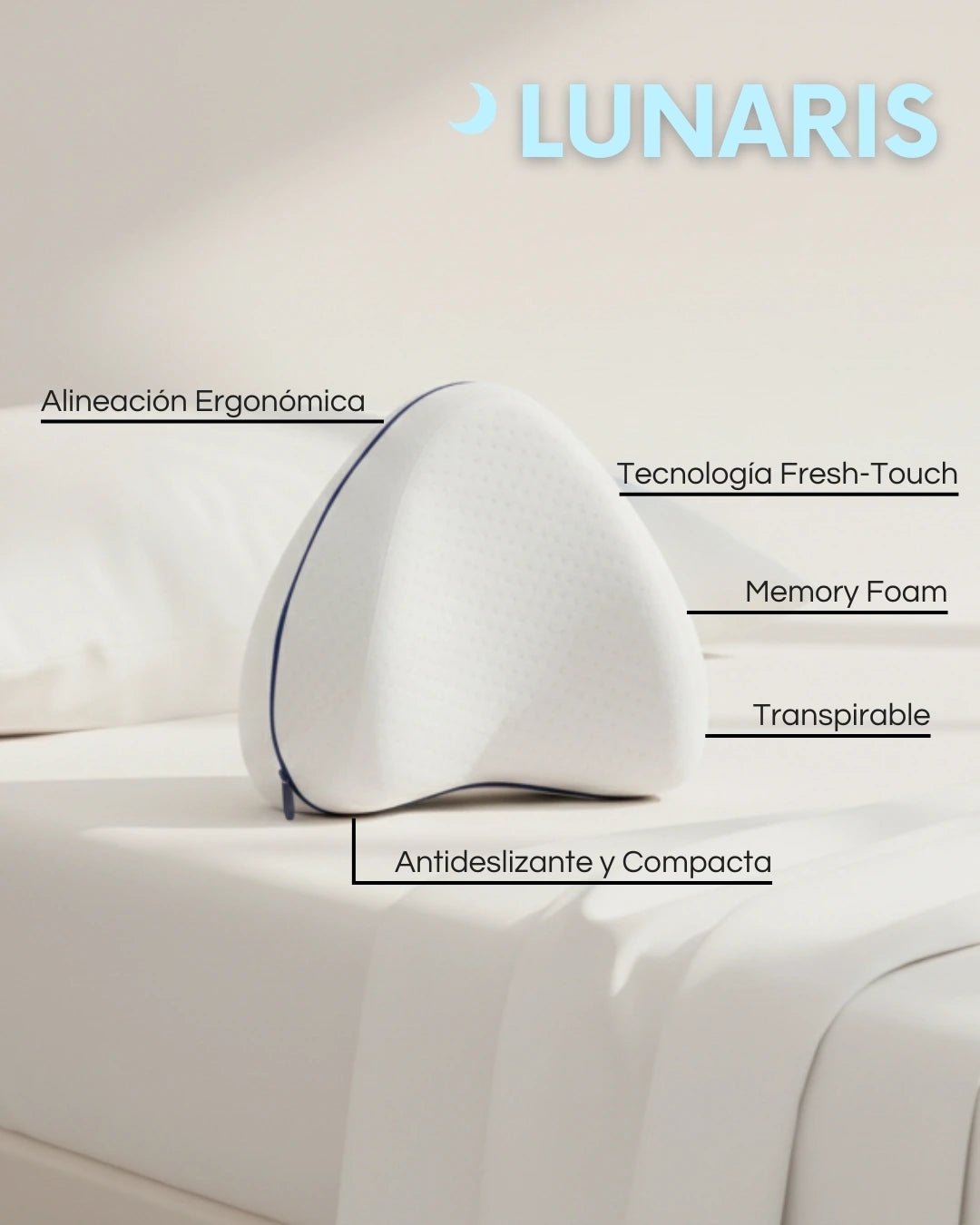 ☁️ Almohada Ortopedica para rodillas Lunaris™