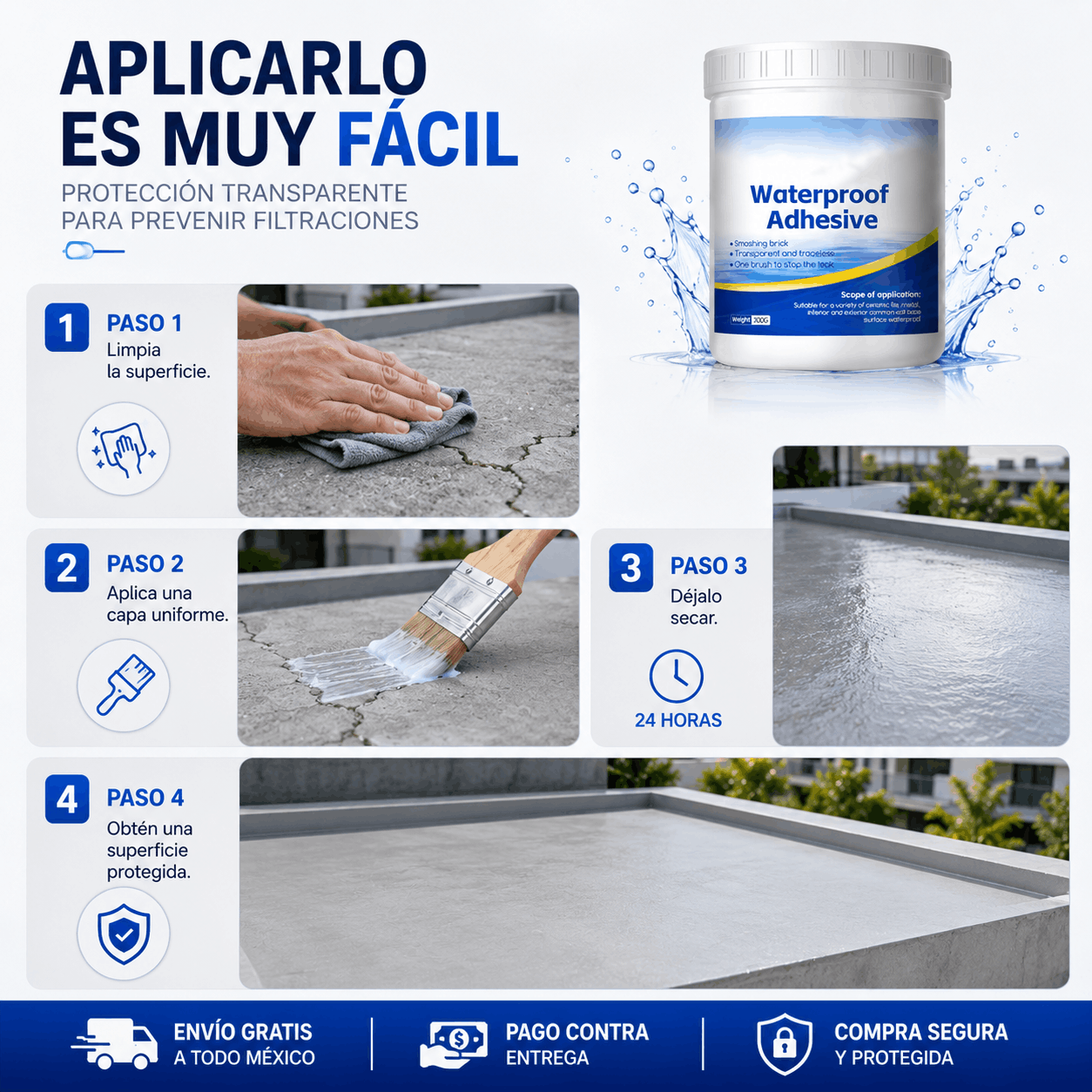 AquaShield Pro™ | Sellador Líquido Impermeabilizante Transparente 300g